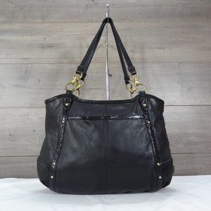 Coach F20812 Alexandra Python Chain Leather Shoulder Bag Tote
